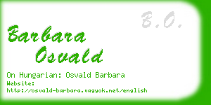 barbara osvald business card